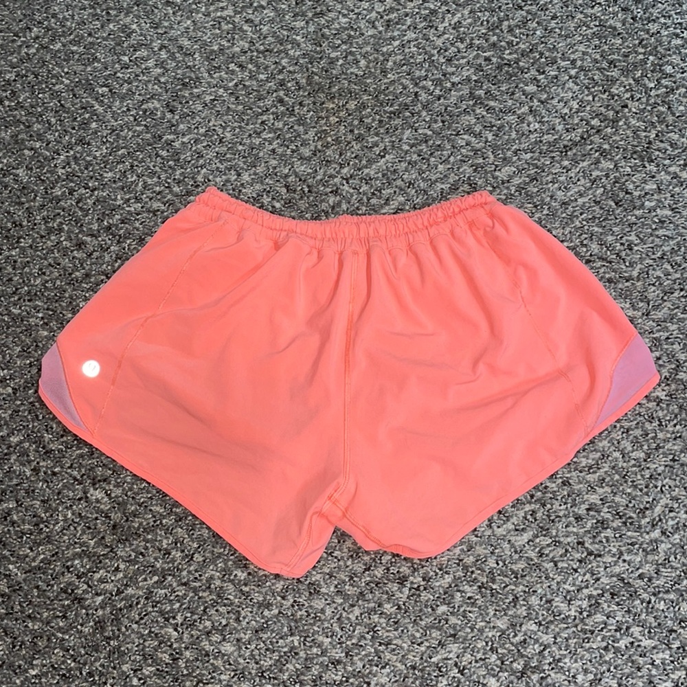 Pop Orange RARE color lululemon hotty hot shorts 4”
